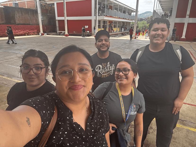 Dr. Medrano with lab team